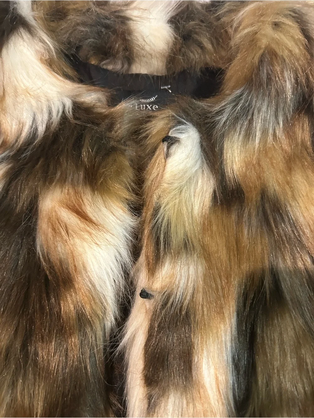LE LUXE Faux Fur Vest $185